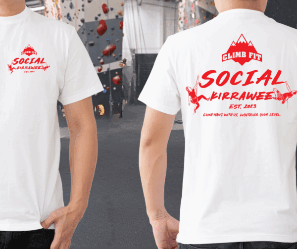 social_climb_tee_white_red_climbfit_kirrawee