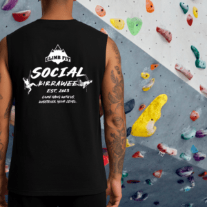 social climbing tank black back