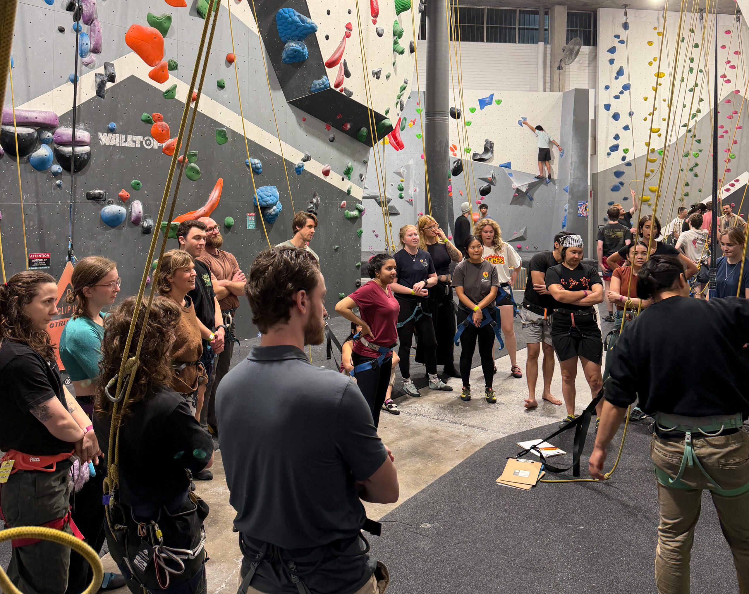 group adult social games night climb fit