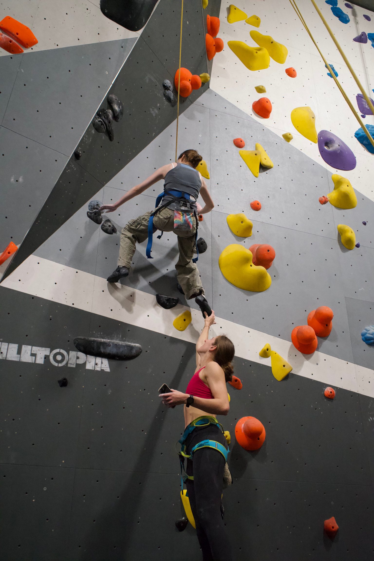 top rope climbing social climb