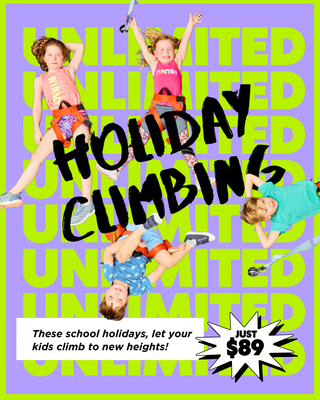 Holiday kids camp instagram climbfit sydney